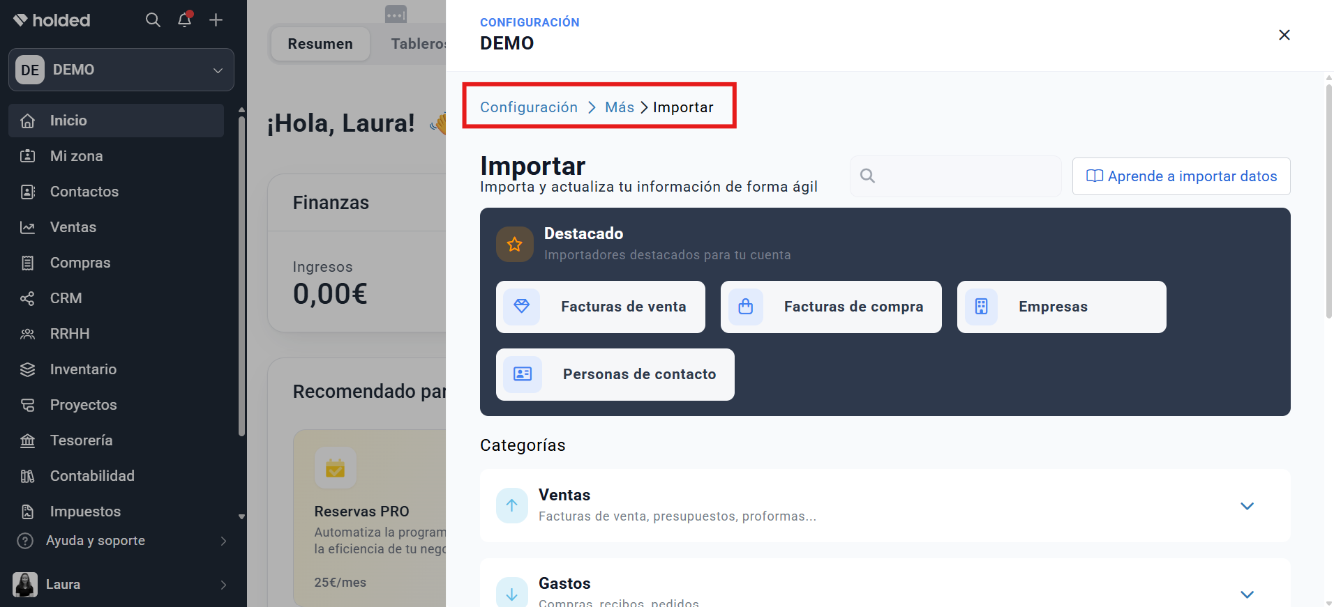 Cómo migrar datos a Holded: opciones, pasos y recomendaciones